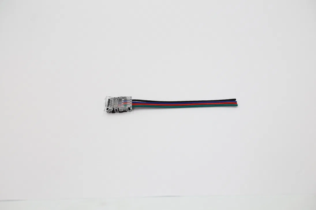 Разъем 4PIN с проводом для LED ленты RGB 10mm (подключение ленты к источнику питания) Varton V4-R0-70.0024.STR-0002