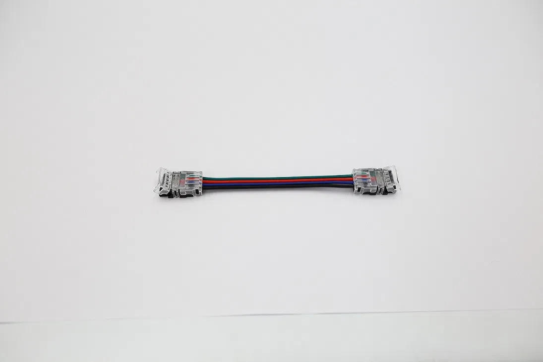 Разъем двойной 4PIN с проводом для LED ленты RGB 10mm (соединение 2х лент) Varton V4-R0-70.0024.STR-0003